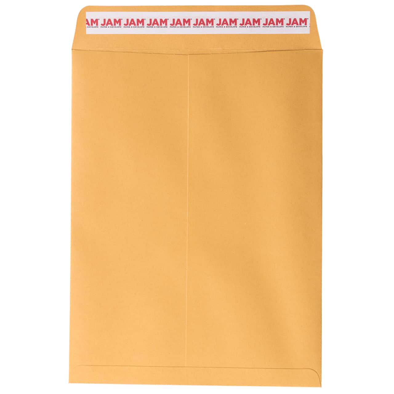 JAM Paper Brown Kraft Manila Open End Catalog Premium Envelopes with Peel & Seal Closure